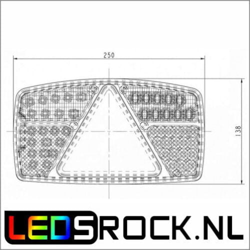 led achterlicht met driehoek afmetingen ledsrock.nl