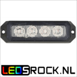 led flitser 4×3 watt amber 12-24 volt