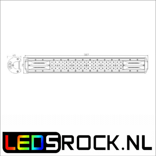 Led lightbar 162 watt combi triple row - Afbeelding 2