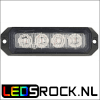 led flitser 4×3 watt amber 12-24 volt