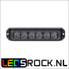 led flitser 6x3 watt oranje